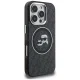 Karl Lagerfeld IML Glitter Karl & Choupette MagSafe vāciņš iPhone 16 Pro, melns