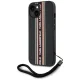 Karl Lagerfeld Saffiano Athleisure Stripes Cord vāciņš iPhone 15, Sarkans