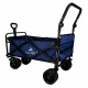 Ikonka LUARO KX2841 saliekams pludmales ratiņi ar jumtiņu un tīklu, 120L, tumši zili