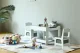 ECOTOYS bērnu mēbeļu komplekts: koka galds un 2 krēsli