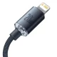Baseus Crystal Shine USB Type C to Apple iPhone Lightning Data Charging Cable, PD, 20W, 1.2m, Black | Lādētājvads...