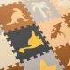 Bērnu Spēļu Grīdas Daudzkrāsainas Puzle Paklājs Putu Paklājiņš Dinozauri - 36 gab, 30x30cm | Kids Foam Floor...
