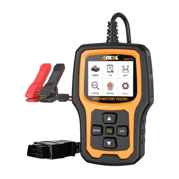 Ancel AD410 PRO 2-in-1 OBD2 Skeneris un Akumulatora Testeris
