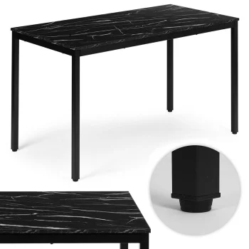 Modernhome NORD-MRBC-BC galds 120x60 cm, melns marmurs