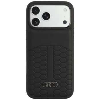 Audi Leather Case MagSafe vāciņš priekš iPhone 18 Pro Max / 17 Pro Max, melns