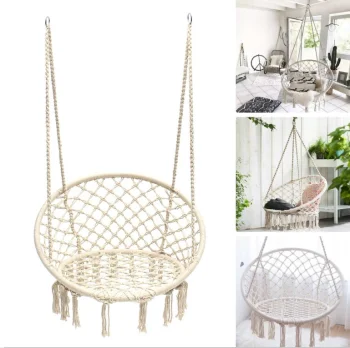 Dārza šūpoles "Stārķa ligzda" Boho stila piekaramais krēsls 80cm