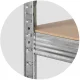 Humberg 4843 metāla noliktavas plaukts 180x90x30 cm, sudraba
