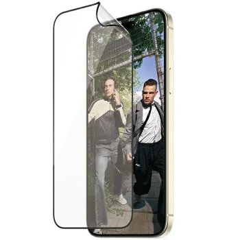 PanzerGlass Matrix Ultra-Wide-Fit hibrīds stikls iPhone 15 Plus ar pozicionētāju | hybrid glass for with positioner