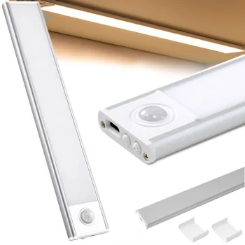 Uzlādējama LED lampa ar kustības sensoru, USB, 30 cm