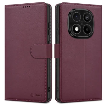 Xiaomi Poco X7 / Redmi Note 14 Pro+ Plus / Redmi Note 14 Pro Tech-Protect Wallet Book Case Cover, Burgundy | Telefona...