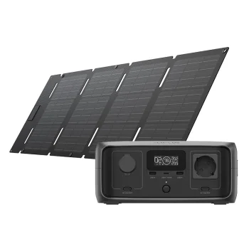 Pārnēsājama uzlādes stacija EcoFlow RIVER 3 UPS 245Wh un 45W saules panelis