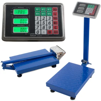 Elektroniskie platformas svari 100kg LCD zili