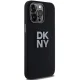 DKNY iPhone 15 Pro vāciņš Liquid Silicone Metal Logo, melns