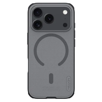 Nillkin Super Frosted Shield Pro Magnetic vāciņš iPhone 17 Pro / 18 Pro, caurspīdīgs melns