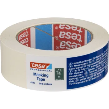 Krāsotāju līmlente Tesa 4325 50 m x 38 mm, balta