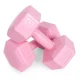 Modernhome HCD-10-PK sešstūra hanteles, 2 x 5 kg, rozā