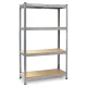 Plonos 470200 metāla noliktavas plaukts, 180x90x40 cm, sudraba