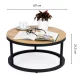 Apaļš kafijas galdiņš loft stilā 60 cm ModernHome