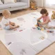 Divpusējs putu spēļu paklājiņš 150x200cm saliekams ielas dizains, daudzkrāsains (BOJĀTA UZGLABĀŠANAS SOMA)