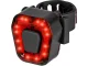 Aizmugurējais velolukturis 14 LED, USB lādējams, sarkana gaisma, melns