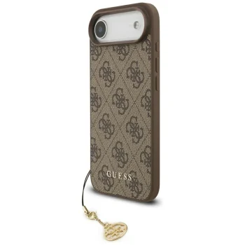 Guess 4G Charms Collection MagSafe vāciņš iPhone 17 Air, brūns