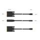 Orico XD-MDTD Mini DisplayPort - DVI kabelis, Full HD 60Hz, 3m, Melns