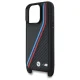 BMW M Edition Carbon Tricolor Lines vāciņš ar siksniņu priekš iPhone 16 Pro Max, melns
