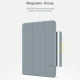 Apple iPad Pro 13\'\' (2024) (A2926 A2925) Nappa Texture Tri-Fold Book Case Cover, Blue | Planšetes Vāciņš Maciņš...
