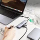Ugreen CM266 5in1 USB centrmezgls USB-A uz RJ45, 3x USB-A 3.0, micro USB, pelēks