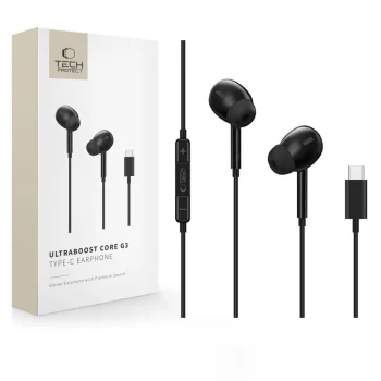 Tech-Protect Ultraboost Core G3 USB-C vadu austiņas - melnas