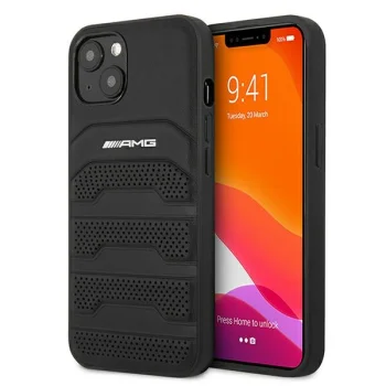 Mercedes iPhone 13 mini vāciņš AMG Debossed Lines, melns