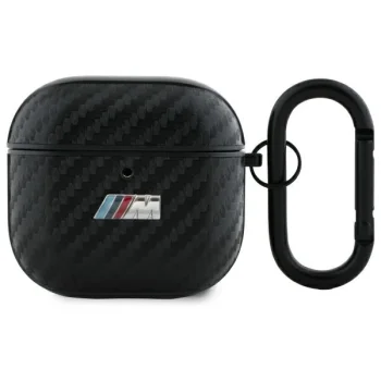 BMW PU Carbon M Collection maciņš Apple AirPods 4 Melns