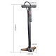 Grīdas velosipēda sūknis Rockbros GP6532B ar manometru, 11 bar, melns/oranžs