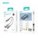 BWOO BZ67 adapteris 2in1 USB-C uz 3.5mm un USB-C PD 65W pelēks