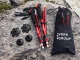 Verk Group Nordic Walking un trekinga nūjas ar piederumiem un somu, Sarkanas