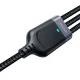 Joyroom S-A18 trīs vienā USB-A uz Lightning / USB-C / Micro USB kabelis, 0.3m, melns