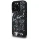 Karl Lagerfeld Grained Pattern & Logo MagSafe vāciņš iPhone 16 Pro, melns