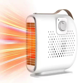 Pārnēsājams mini elektriskais sildītājs 500W, balts