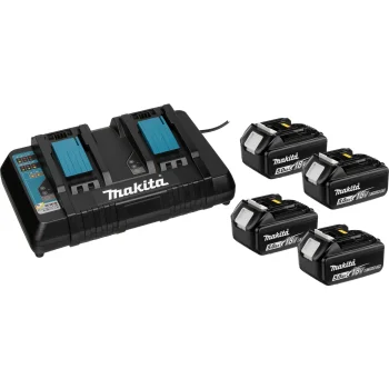 Makita 199483-0 akumulatoru un lādētāja komplekts 4x 18V 5Ah LXT