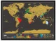 Nokasāmā Ceļotāja Pasaules Karte Plakāts Skrāpējama 82 x 59 cm | Scratch off World Map Poster Traveler Gift