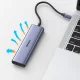 Ugreen CM511 6-in-1 USB-C centrmezgls - HDMI, 3x USB 3.0, SD/TF - pelēks