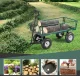 Dārza transporta rati ar atveramām malām, 200 kg, pumpējami riteņi, MultiGarden, zaļi