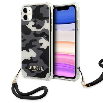Guess Camo Collection vāciņš Apple iPhone 11 melns