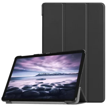Samsung Galaxy Tab A 10.5 (SM-T590 T595) Trifold Stand PU Leather Hard Protective Cover Case, Black | Planšetes...