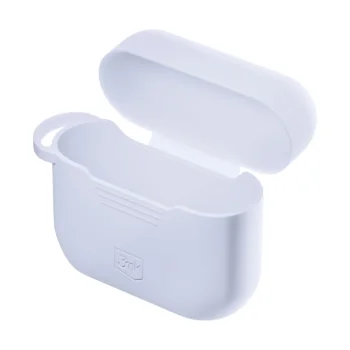 Silikona maciņš 3mk Apple AirPods Pro 3 austiņām, balts