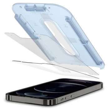 Spigen Glas.tR EZ Fit aizsargstikls iPhone 12 / 12 Pro (2 gab.)