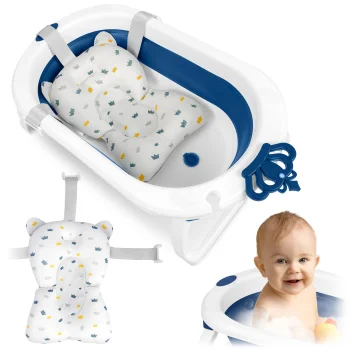 Ricokids 728600 saliekama bērnu vanniņa ar ieliktni, balta/zila