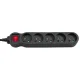 Maclean MCE183 Pagarinātājs ar 5 ligzdām un slēdzi, 1.4m, 2300W, Melns