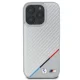 BMW M Carbon Tricolor Line MagSafe telefona vāciņš priekš iPhone 16 Pro, pelēks