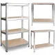 Plonos PL-700 metāla noliktavas plauktu komplekts, 2 gab., 150 x 75 x 30 cm